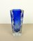 Austrian Blue Glass Vase from Glashütte Kurt Wokan, 1970s 3