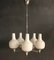 Opaline Glass 5-Arm Chandelier from Stilnovo, 1950s 1