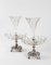 Antique Silvered and Crystal Metal Vases, Set of 2 7