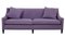 Vintage Purple Fabric Upholstered Sofa 1