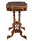Antiker viktorianischer Spieltisch aus Nussholz mit Intarsien 10