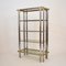 Mid-Century Hollywood Regency French Chrome and Brass Shelf, 1970s 1