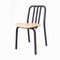 Black tube & Oak Chair by Eugeni Quitllet for Mobles 114 1