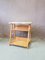 Small Beech and Yellow Formica Side Table, 1950s, Image 1