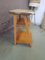 Small Beech and Yellow Formica Side Table, 1950s, Image 7