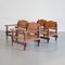 Wood and Leather Safari Lounge Chair, 1970s, Image 10
