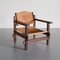 Chaise Safari Vintage en Cuir et en Bois, 1970s 1