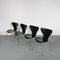 Butterfly Side Chairs by Arne Jacobsen for Fritz Hansen, 1990s, Set of 4 8