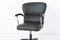 German Black Leather Desk Chair from Drabert, 1950s 5