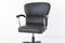 German Black Leather Desk Chair from Drabert, 1950s, Image 5