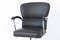 German Black Leather Desk Chair from Drabert, 1950s, Image 4
