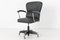 German Black Leather Desk Chair from Drabert, 1950s, Image 1