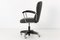 German Black Leather Desk Chair from Drabert, 1950s, Image 8