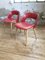 Red Leatherette and Beech Dining Chairs, 1960s, Set of 2 9