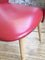 Red Leatherette and Beech Dining Chairs, 1960s, Set of 2 22