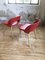Red Leatherette and Beech Dining Chairs, 1960s, Set of 2 13