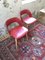 Esszimmerstühle aus rotem Kunstleder & Buche, 1960er, 2er Set 4