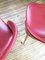 Red Leatherette and Beech Dining Chairs, 1960s, Set of 2 23