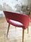 Red Leatherette and Beech Dining Chairs, 1960s, Set of 2 18