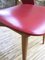 Red Leatherette and Beech Dining Chairs, 1960s, Set of 2, Image 19