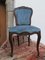 French Mahogany and Blue Velvet Dining Chairs, 1930s, Set of 4 6