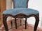 French Mahogany and Blue Velvet Dining Chairs, 1930s, Set of 4 10