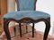 French Mahogany and Blue Velvet Dining Chairs, 1930s, Set of 4, Image 10
