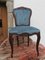 French Mahogany and Blue Velvet Dining Chairs, 1930s, Set of 4 7