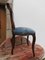 French Mahogany and Blue Velvet Dining Chairs, 1930s, Set of 4 5