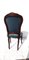 French Mahogany and Blue Velvet Dining Chairs, 1930s, Set of 4, Image 14