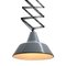 Gray Enamel Scissor Ceiling Lamp, 1950s, Image 2