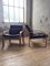 Sofá y sillas de cuero negro y madera curvada, años 60. Juego de 3, Imagen 29