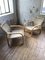 Divano e sedie in pelle nera e legno di faggio, anni '60, set di 3, Immagine 40