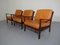 Rosewood Sofa & Leather Easy Chairs, 1960s, Set of 4 6