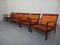 Rosewood Sofa & Leather Easy Chairs, 1960s, Set of 4 2
