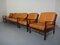 Rosewood Sofa & Leather Easy Chairs, 1960s, Set of 4 1