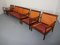 Sofa mit Gestell aus Palisander & Lehnstühle mit Lederkissen, 1960er, 4er Set 3