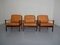 Rosewood Sofa & Leather Easy Chairs, 1960s, Set of 4 5