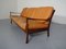 Rosewood Sofa & Leather Easy Chairs, 1960s, Set of 4 55