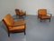 Sofa mit Gestell aus Palisander & Lehnstühle mit Lederkissen, 1960er, 4er Set 64