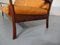 Poltronas de cuero y sofá de palisandro, años 60. Juego de 4, Imagen 40