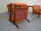Poltronas de cuero y sofá de palisandro, años 60. Juego de 4, Imagen 36