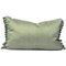 French Silk Damask Celadon Pillow by Katrin Herden for Sohil Design, Image 4