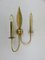 Brass Wall Lights, 1950s, Set of 2 1