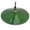 French Green Enamel Ceiling Lamp, 1950s, Image 2