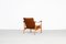 Danish Oak and Leather Safari Lounge Chairs by Karen & Ebbe Clemmensen for Fritz Hansen, 1960s, Set of 2 7