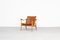 Danish Oak and Leather Safari Lounge Chairs by Karen & Ebbe Clemmensen for Fritz Hansen, 1960s, Set of 2 1