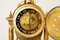 Reloj Luis XVI francés antiguo dorado con candelabros de Japy Fréres. Juego de 3, Imagen 15
