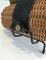 Black Lacquered Metal, Rattan and Faux Leather Bottles Rack, 1970s, Image 6