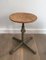 Antique Industrial Steel and Wood Stool, 1900s 9